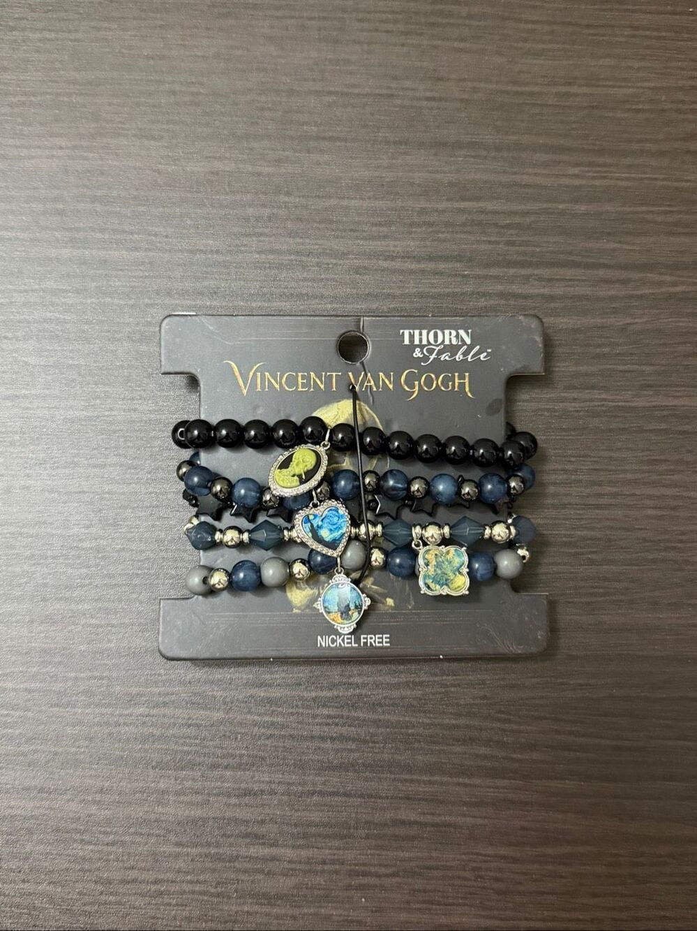 Thorn & Fable Vincent Van Gogh Art Bead Bracelet Set